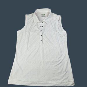 Izod XFG Womens Medium Sleeveless Golf Polo Shirt Cool-FX Moisture Wicking